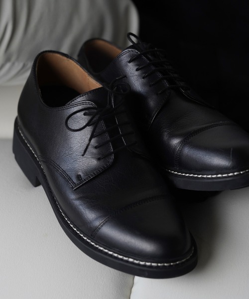 WYM LIDNM ビジネスシューズ GENUINE LEATHER PLAIN DERBY SHOES