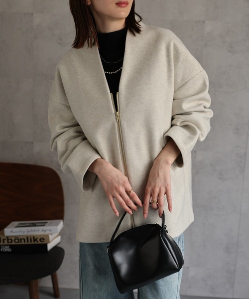 sakishimatokyo ノーカラーコート コート 「選べる柄」ノーカラー