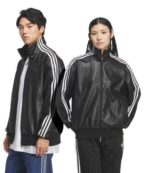adidas（アディダス） コート ジャケット adidas PLEATHER 3STRIPES