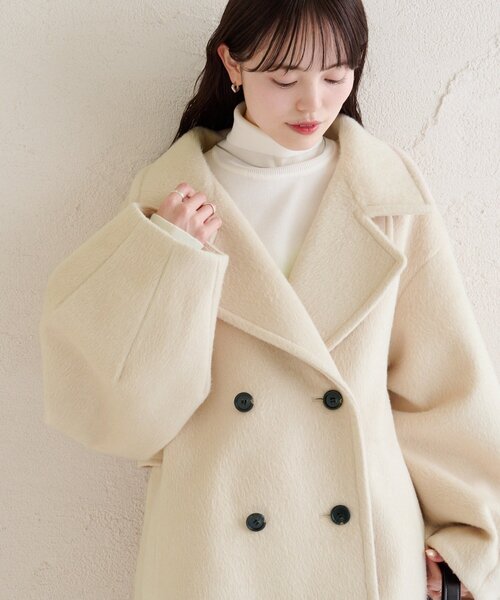 mystic（ミスティック） コート アウター ウール混 シャギーミドル