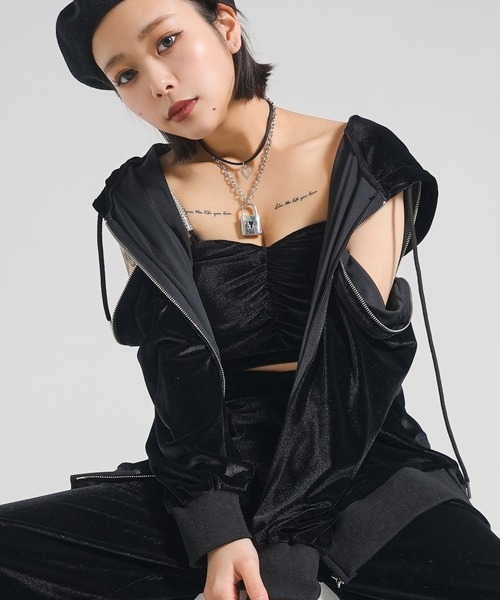 Diable baiser（ディアブルベーゼ） キャミソール 滑り止め付ビジュー