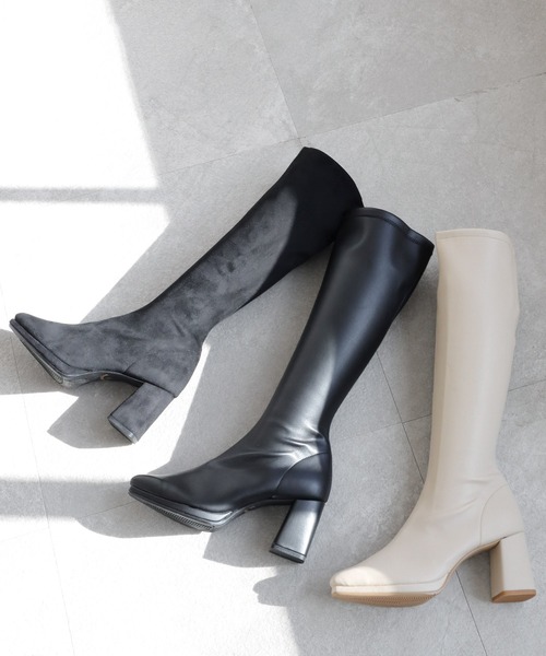 ブーツ ストレッチ ストームロングブーツ「日本製」 レディース