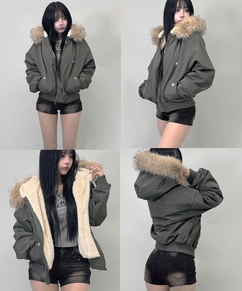 FOLLOWIN（フォロウィン） ブルゾン アウター 「ファー取り外し可能