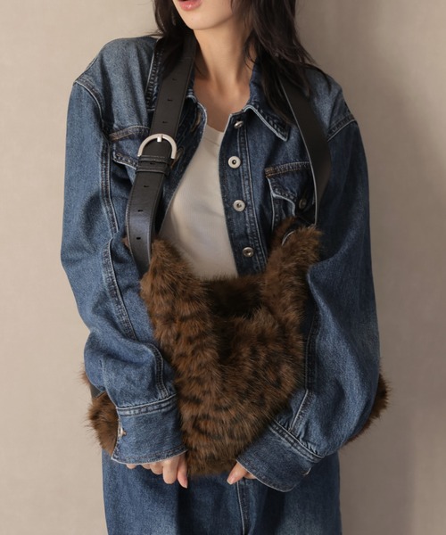 ULYSSES ショルダーバッグ バッグ アニマル柄ファーショルダーバッグ