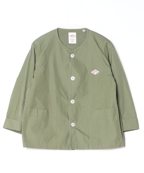 Danton（ダントン） ノーカラージャケット 36 グリーン レディース