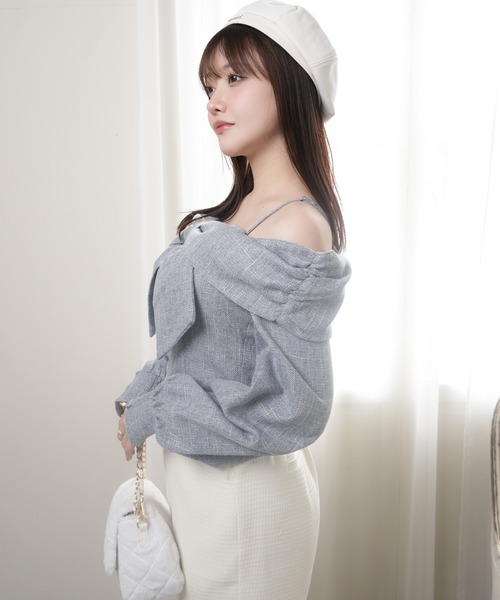 LIP SERVICE（リップサービス） ブラウス シャツ リボンオフショル