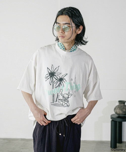 Disney（ディズニー） tシャツ Disney/スティッチデザインTシャツ