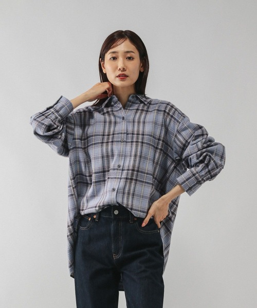 GLOBAL WORK（グローバルワーク） ブラウス シャツ ネルチェックシャツ