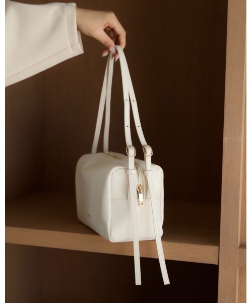 nunela ショルダーバッグ バッグ ダブルベルトボストンバッグ「No.8