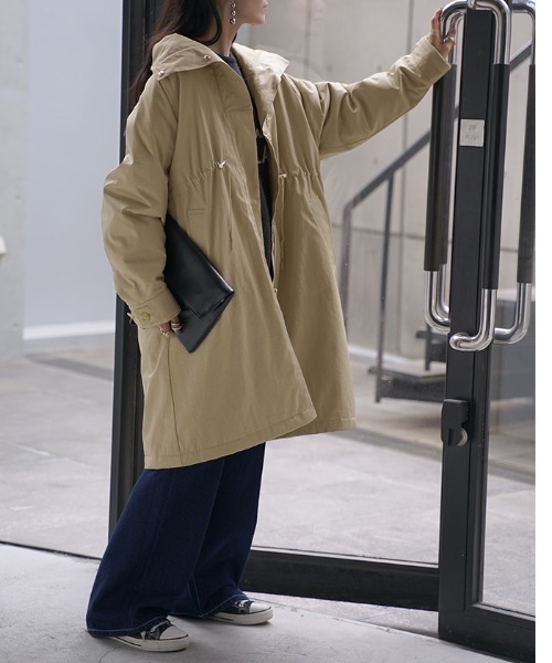 HUG.U（ハグユー） モッズコート コート 2wayミリタリーコート