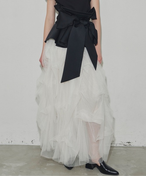 LA BELLE ETUDE（ラベルエチュード） ベルト ボリュームサークルリボン