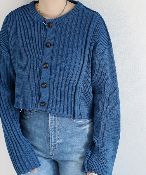 cepo（セポ） カーディガン インディゴニットカーディガン レディース