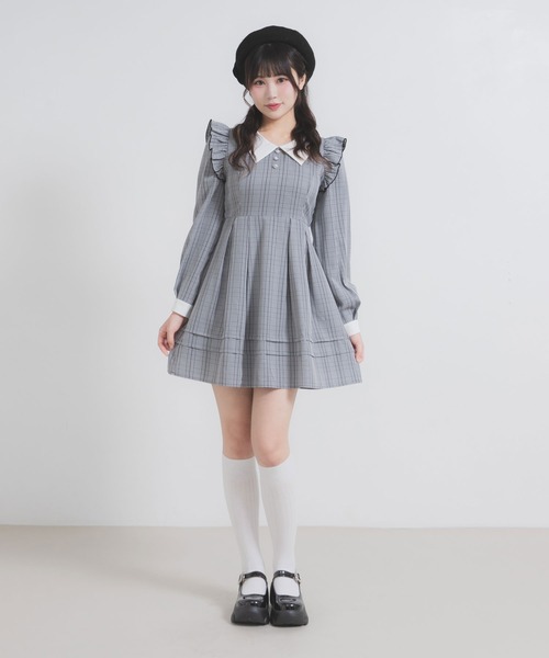 DearMyLoveRose（ディアマイラブローズ） ワンピース 配色角襟フリル