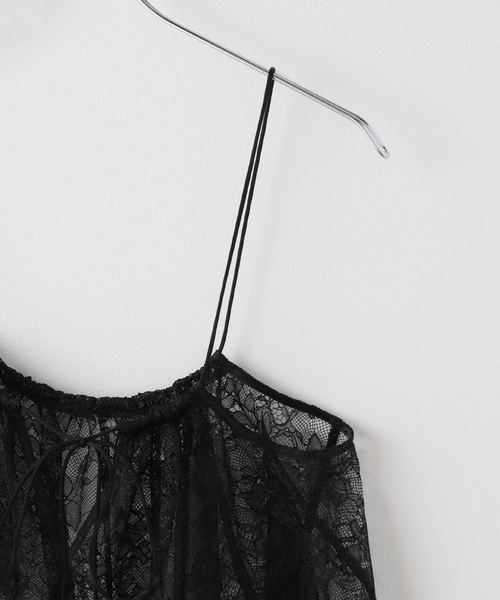 NOBLE（ノーブル） キャミソール 「追加」ラッセルレースギャザー