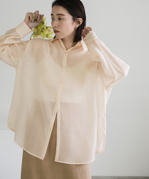 select MOCA（セレクトモカ） ブラウス シャツ オープンスリーブシアー