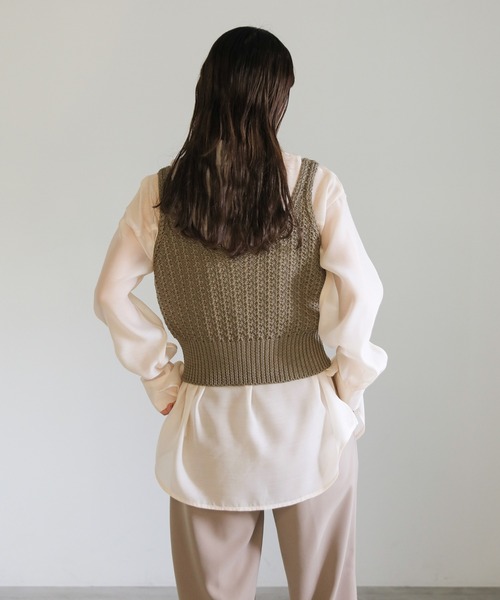 select MOCA（セレクトモカ） ブラウス シャツ オープンスリーブシアー