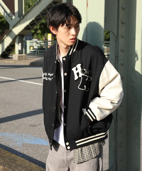 スタジャン HOOK -original- アメカジサガラ刺繍スタジャンジャケット