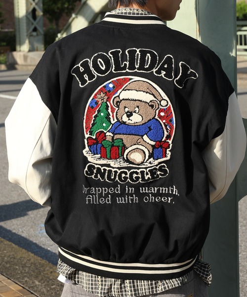 スタジャン HOOK -original- アメカジサガラ刺繍スタジャンジャケット