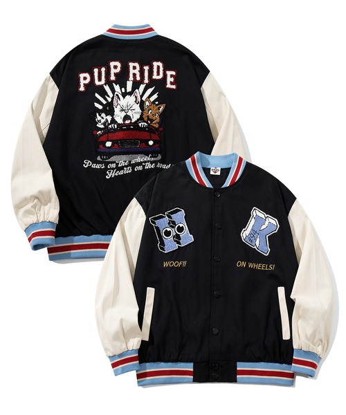 スタジャン HOOK -original- アメカジサガラ刺繍スタジャンジャケット