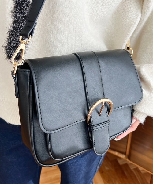 moment+ ショルダーバッグ バッグ ワイドベルトサッチェルショルダー