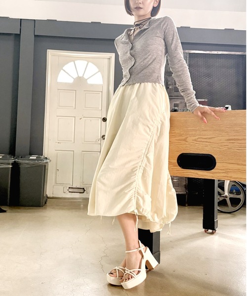 R＆E（アールアンドイー） サンダル 「REZOY」コードストラップ厚底