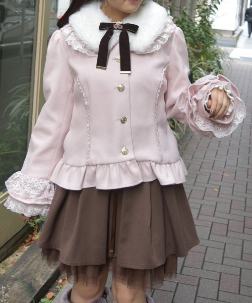 axes femme（アクシーズ ファム） ピーコート pコート ローズリボン付