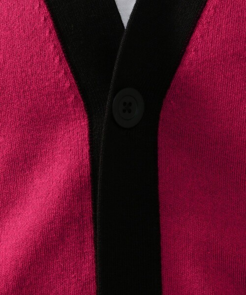CABaN（キャバン） カーディガン コットンカシミヤ バイカラーVネック
