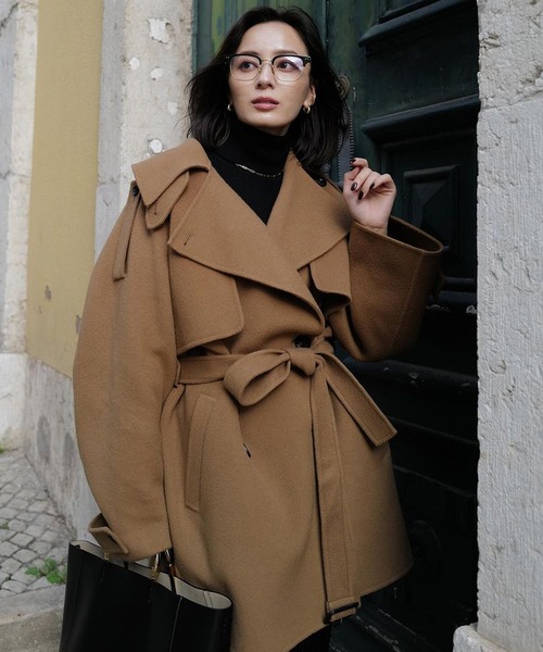 anuans（アニュアンス） トレンチコート コート リバーミドルトレンチ