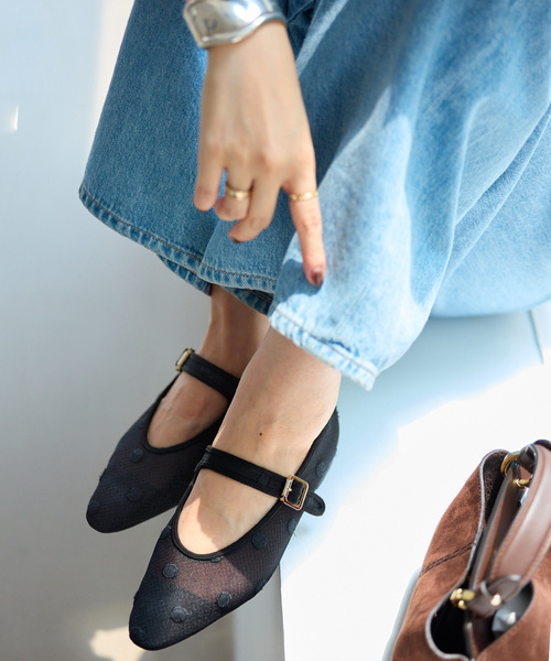 LE TALON（ル タロン） シューズ ドットチュールメリージェーン