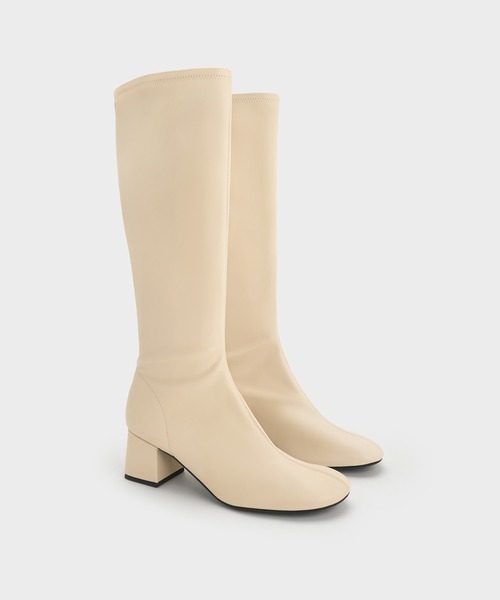 CHARLES & KEITHブロックヒールロングブーツ 36 23センチ CHARLES