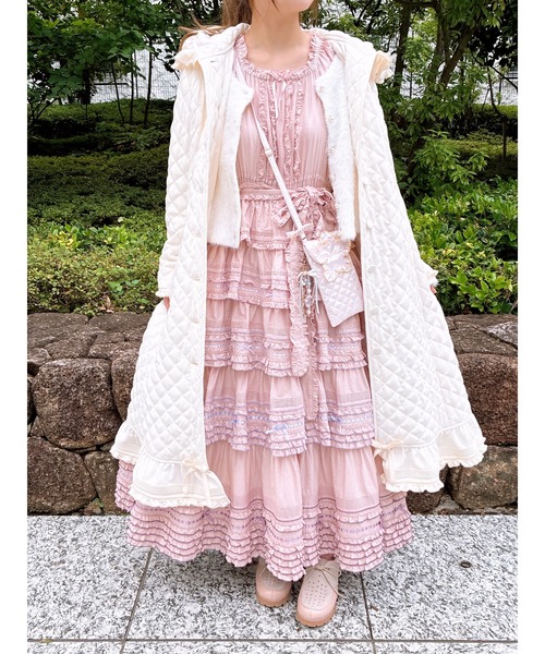 PINK HOUSE（ピンクハウス） コート アウター フリルフード付き