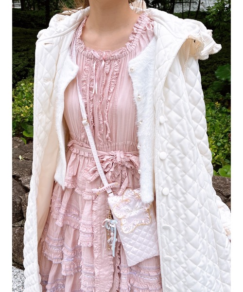 PINK HOUSE（ピンクハウス） コート アウター フリルフード付き