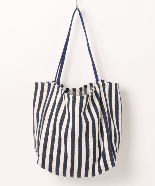Mignonjour トートバッグ FReePLACe/大容量ストライプトートバッグ