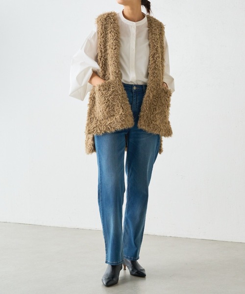 BEARDSLEY（ビアズリー） ブラウス シャツ ソデリブフレアシャツ