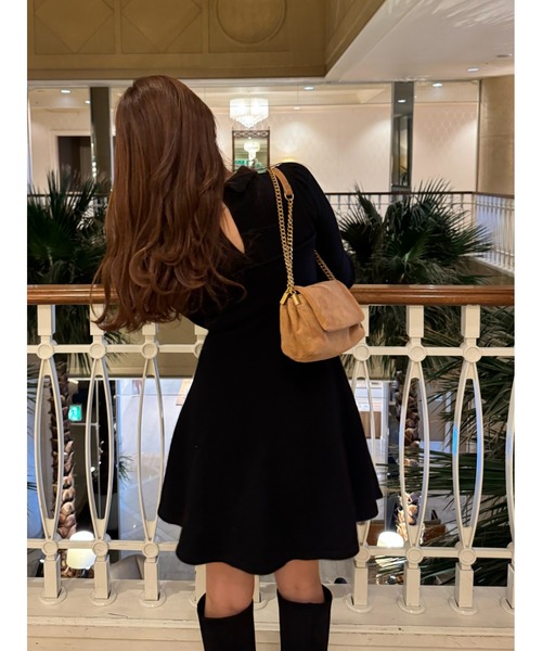 Her lip to ワンピース Paneled Flared Knit Mini Dress : ZOZOTOWN