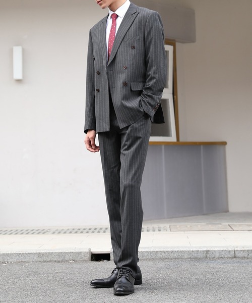 Cloudstyle セットアップ 「Cloudstyle」ストライプ ダブルブレスト