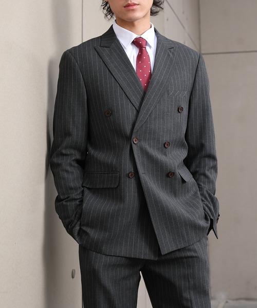 Cloudstyle セットアップ 「Cloudstyle」ストライプ ダブルブレスト