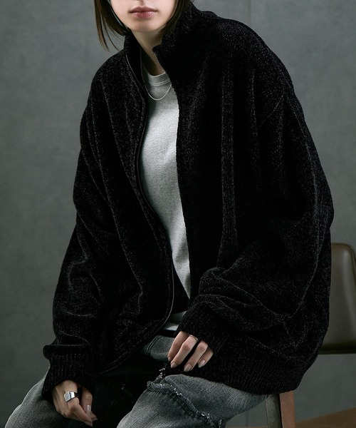 カーディガン 「Alfred Alex」chenille yarn drivers knit / オーバー