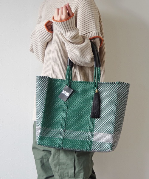かごバッグ カゴバッグ WOVEN (ウーヴン) /ミドルトート メキシコ製