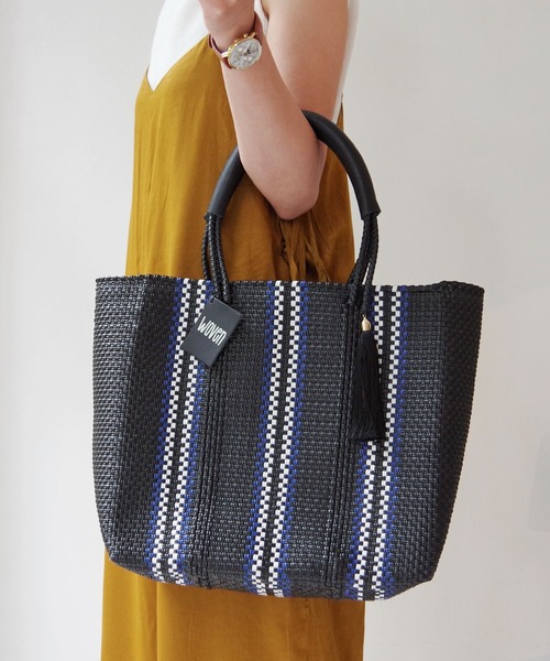 かごバッグ カゴバッグ WOVEN (ウーヴン) /ミドルトート メキシコ製
