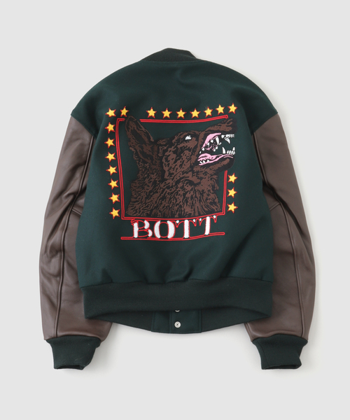 BoTT（ボット） スタジャン WOLF VARSITY JACKET メンズ : ZOZOTOWN