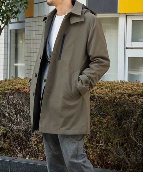 IKKA LOUNGE ステンカラーコート コート 2WAYライナー付きフードステン