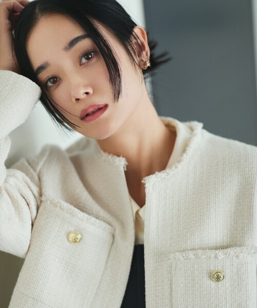 THE SHOP TK ジャケット ノーカラージャケット 「ONOFF活躍/セレモニー