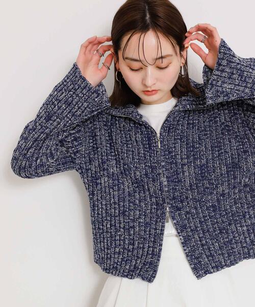 SENSE OF PLACE by URBAN RESEARCH ニット セーター ダブルジップ