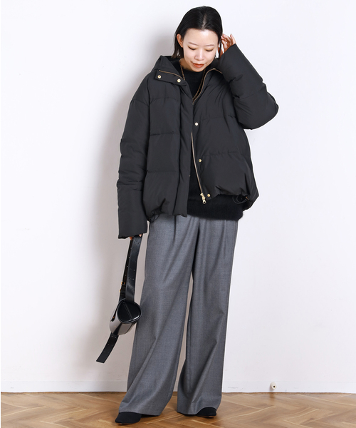 EVERYDAY I LIKE. コート アウター フードダウンジャケット(ブラック