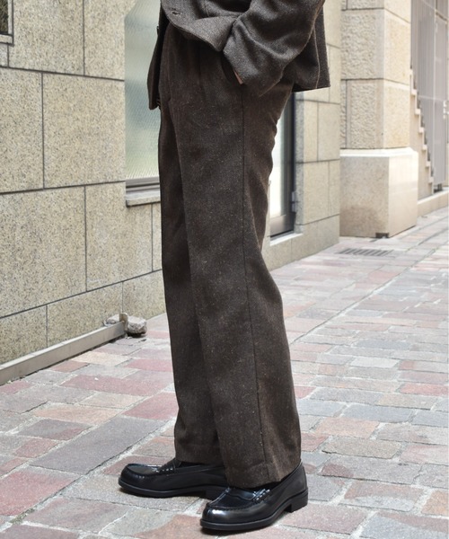 Noen（ノエン） スラックス シンチバックツイードスラックス