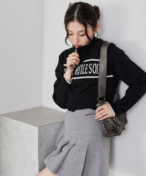 one after another NICE CLAUP ニット セーター ジップアップ