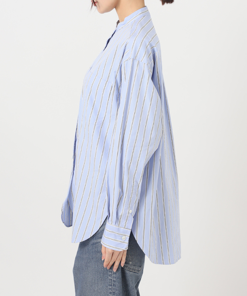 FRAMeWORK（フレームワーク） ブラウス シャツ ストライプバンドカラー