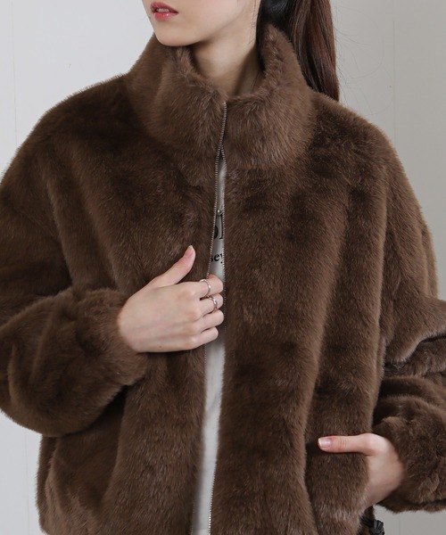 pumpkin port（パンプキンポート） ブルゾン アウター フェイクファー