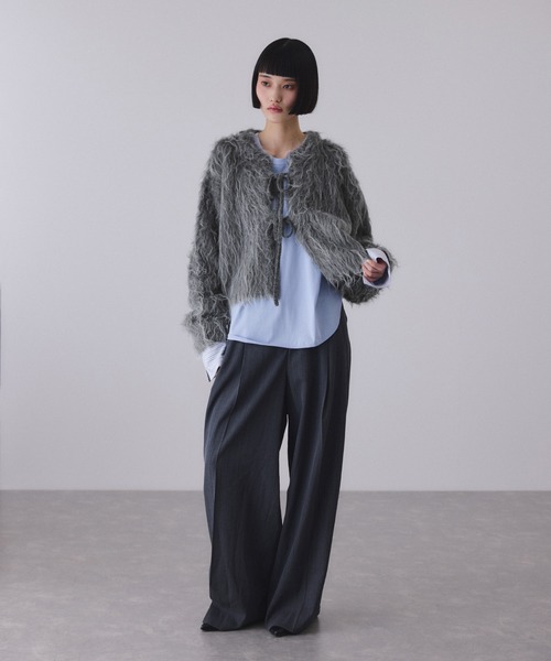 ADAM ET ROPE'（アダムエロペ） カーディガン アルパカフラッフィー